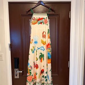 Colorful Tropical Print Dress